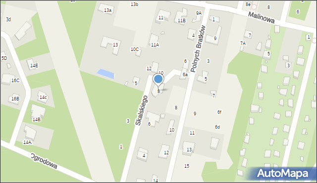 Stefanowo, Skalskiego St., gen. pil., 8, mapa Stefanowo