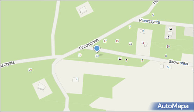 Strachów, Skowronka, 13, mapa Strachów