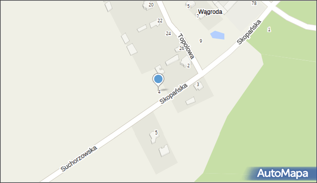 Suchorzów, Skopańska, 4, mapa Suchorzów