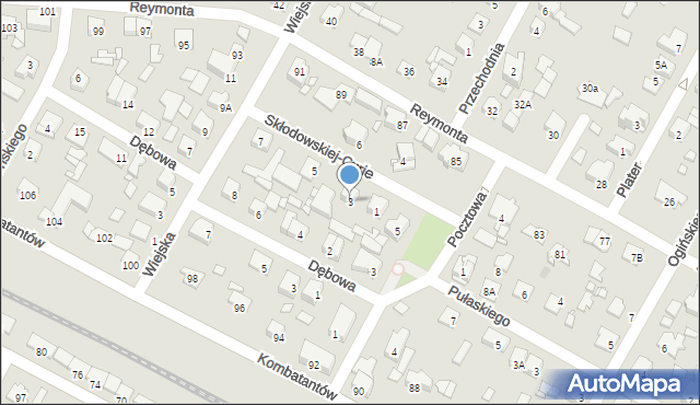Sulejówek, Skłodowskiej-Curie Marii, 3, mapa Sulejówek