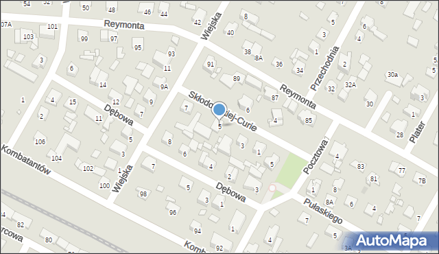 Sulejówek, Skłodowskiej-Curie Marii, 5, mapa Sulejówek