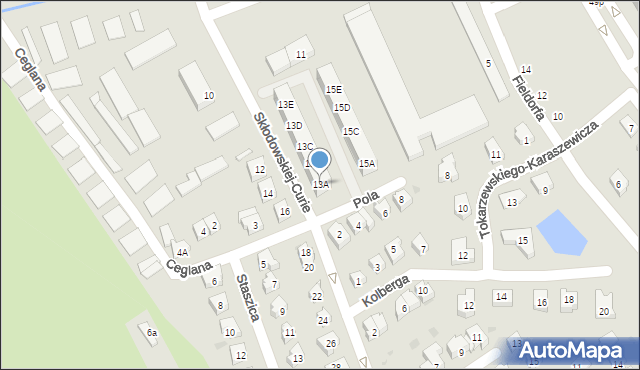 Świdnica, Skłodowskiej-Curie Marii, 13A, mapa Świdnicy