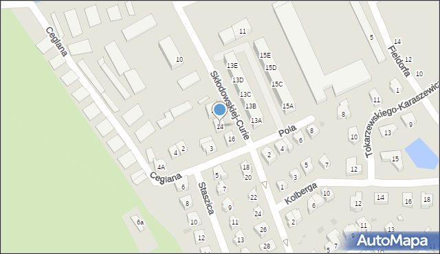 Świdnica, Skłodowskiej-Curie Marii, 14, mapa Świdnicy