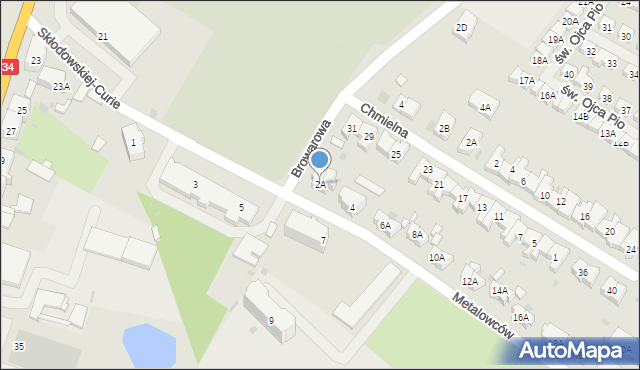 Świebodzice, Skłodowskiej-Curie Marii, 2A, mapa Świebodzice