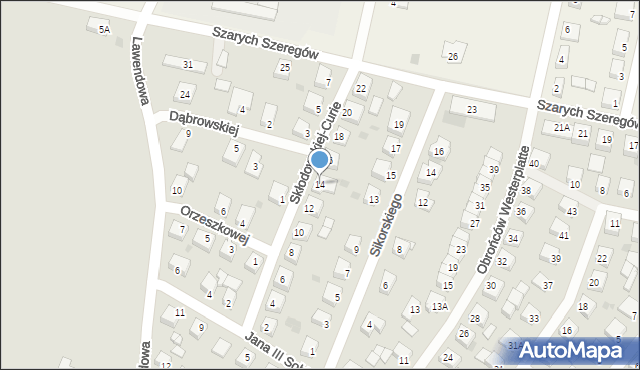 Syców, Skłodowskiej-Curie Marii, 14, mapa Syców