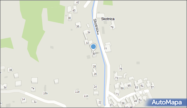 Szczawnica, Skotnicka, 30, mapa Szczawnica