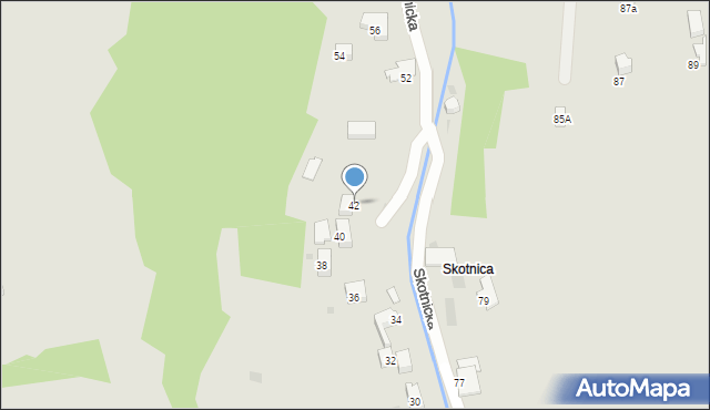 Szczawnica, Skotnicka, 42, mapa Szczawnica