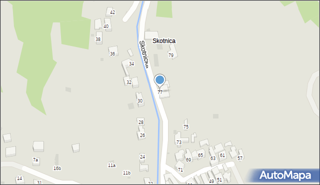 Szczawnica, Skotnicka, 77, mapa Szczawnica