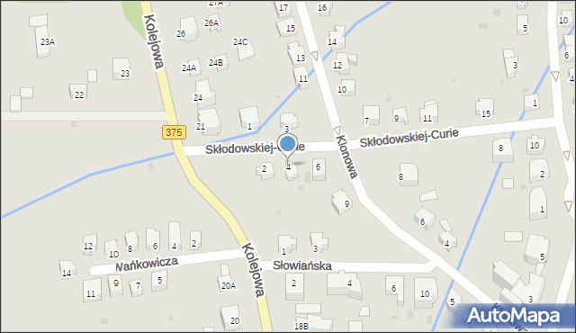 Szczawno-Zdrój, Skłodowskiej-Curie Marii, 4, mapa Szczawno-Zdrój