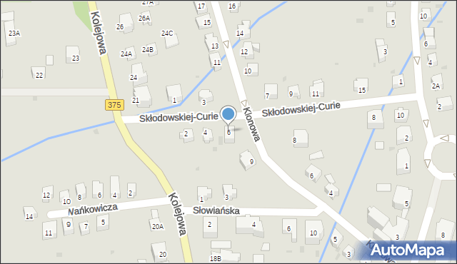 Szczawno-Zdrój, Skłodowskiej-Curie Marii, 6, mapa Szczawno-Zdrój