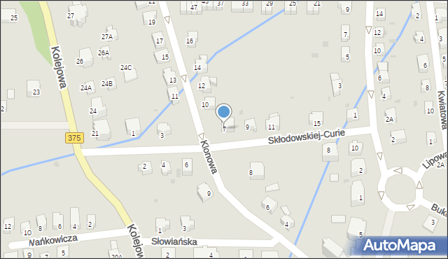 Szczawno-Zdrój, Skłodowskiej-Curie Marii, 7, mapa Szczawno-Zdrój