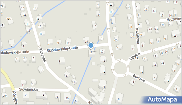 Szczawno-Zdrój, Skłodowskiej-Curie Marii, 8, mapa Szczawno-Zdrój