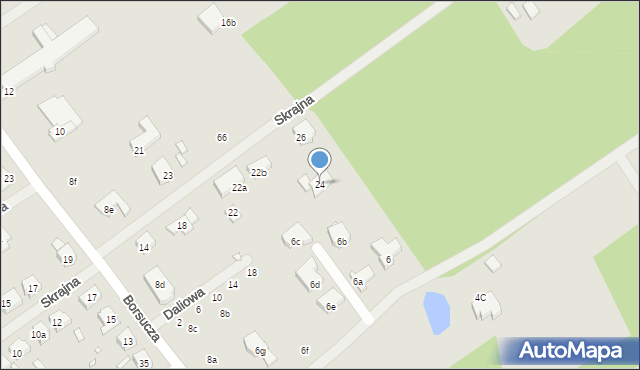 Szczecin, Skrajna, 24, mapa Szczecina