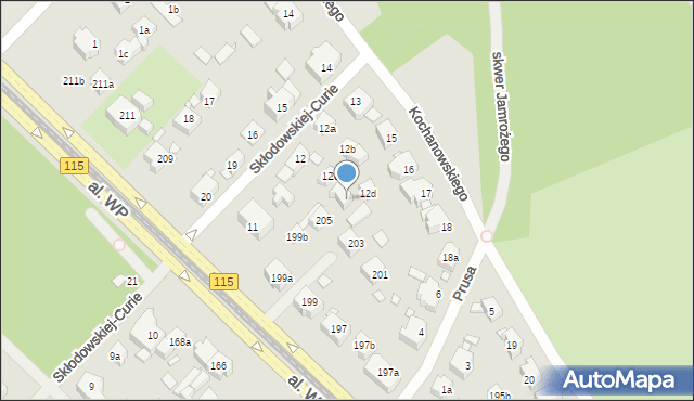 Szczecin, Skłodowskiej-Curie Marii, 12f, mapa Szczecina