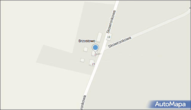 Szczecinek, Skowronkowa, 17, mapa Szczecinek