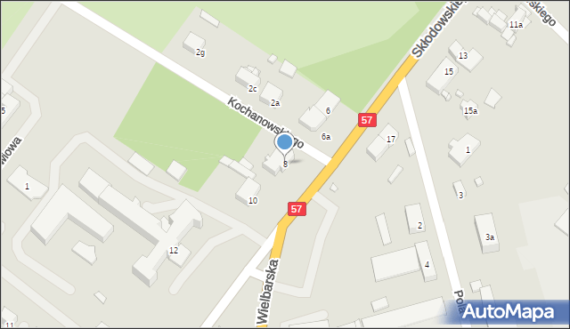 Szczytno, Skłodowskiej-Curie Marii, 8, mapa Szczytno