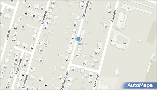 Tarnowskie Góry, Skłodowskiej-Curie Marii, 33, mapa Tarnowskie Góry