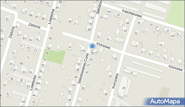 Tarnowskie Góry, Skłodowskiej-Curie Marii, 51, mapa Tarnowskie Góry