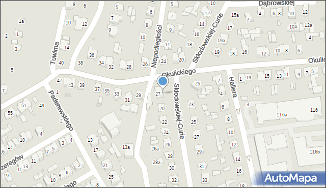 Tomaszów Lubelski, Skłodowskiej-Curie Marii, 18b, mapa Tomaszów Lubelski