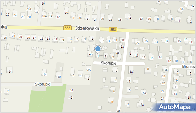 Tomaszów Lubelski, Skorupki Ignacego Jana, ks., 1, mapa Tomaszów Lubelski