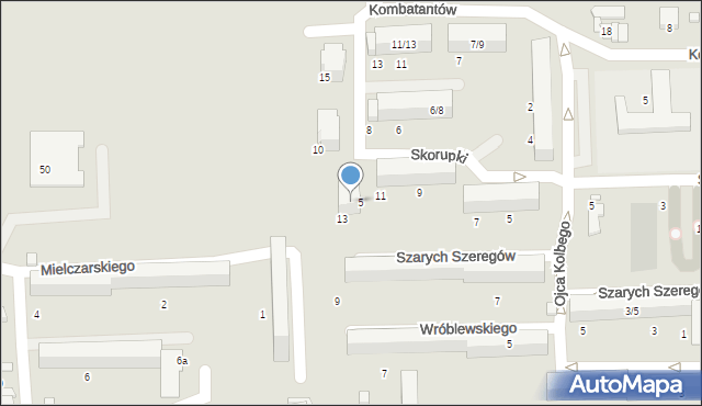 Tomaszów Mazowiecki, Skorupki Ignacego Jana, ks., 13/15, mapa Tomaszów Mazowiecki