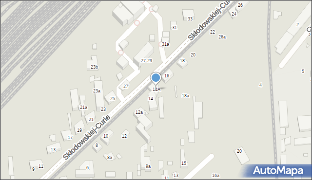 Toruń, Skłodowskiej-Curie Marii, 14A, mapa Torunia