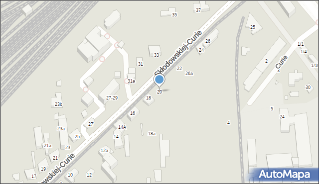 Toruń, Skłodowskiej-Curie Marii, 20, mapa Torunia