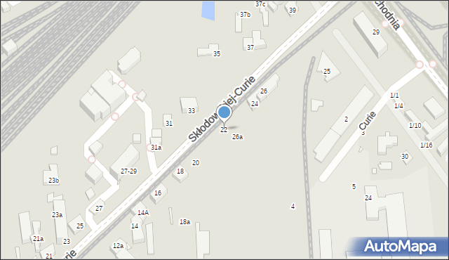 Toruń, Skłodowskiej-Curie Marii, 22, mapa Torunia