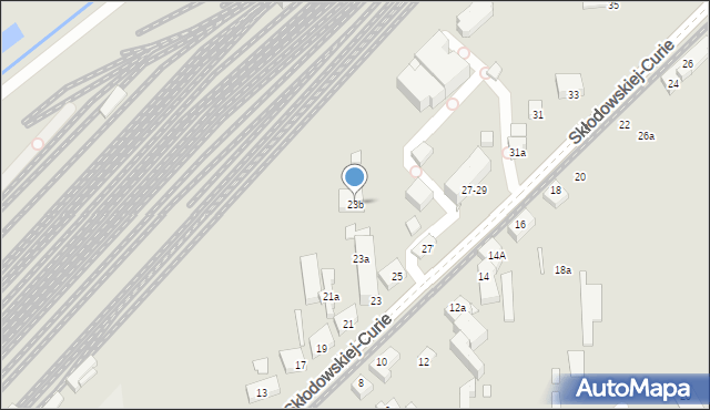 Toruń, Skłodowskiej-Curie Marii, 23b, mapa Torunia