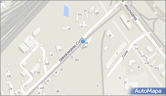 Toruń, Skłodowskiej-Curie Marii, 24, mapa Torunia