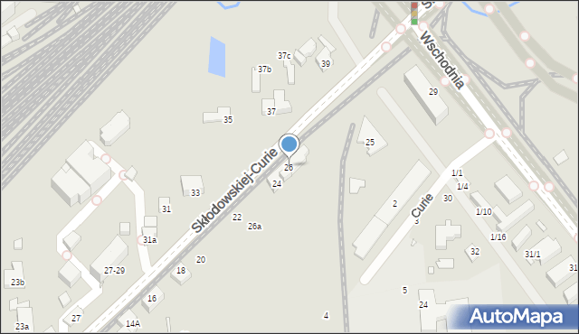 Toruń, Skłodowskiej-Curie Marii, 26, mapa Torunia