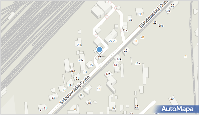 Toruń, Skłodowskiej-Curie Marii, 27, mapa Torunia