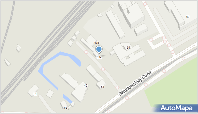 Toruń, Skłodowskiej-Curie Marii, 53a, mapa Torunia