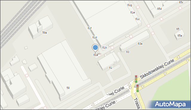 Toruń, Skłodowskiej-Curie Marii, 61a, mapa Torunia