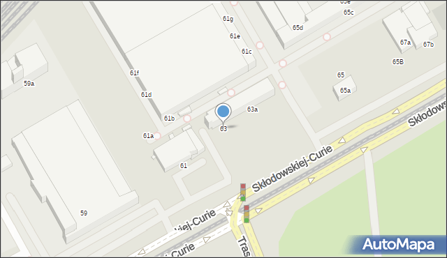 Toruń, Skłodowskiej-Curie Marii, 63, mapa Torunia
