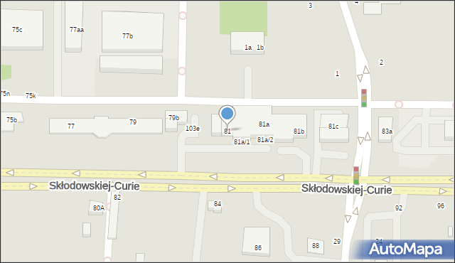 Toruń, Skłodowskiej-Curie Marii, 81, mapa Torunia