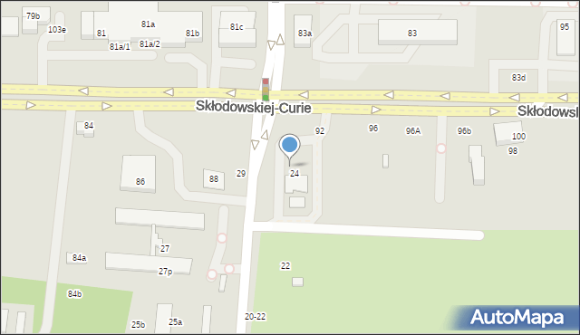 Toruń, Skłodowskiej-Curie Marii, 90, mapa Torunia