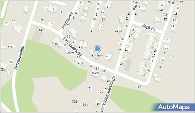 Toruń, Skrzetuskiego Jana, 49, mapa Torunia