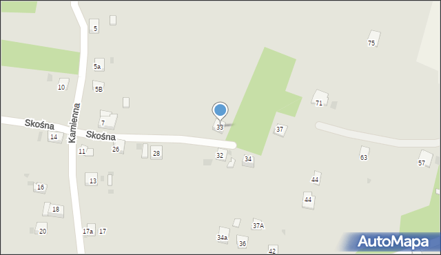 Trzebinia, Skośna, 33, mapa Trzebinia