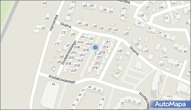 Tychy, Skalna, 159B, mapa Tychów