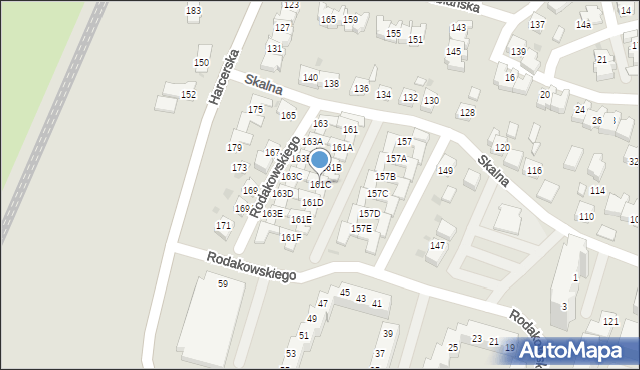 Tychy, Skalna, 161C, mapa Tychów