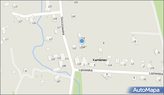 Ustroń, Skoczowska, 112A, mapa Ustroń