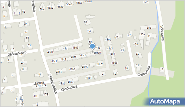 Ustroń, Skoczowska, 48c9, mapa Ustroń