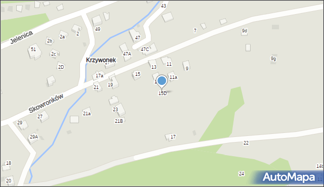 Ustroń, Skowronków, 15D, mapa Ustroń