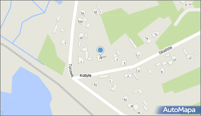 Wąchock, Skalista, 1B, mapa Wąchock