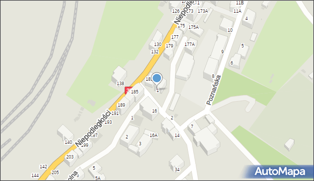 Wałbrzych, Skłodowskiej-Curie Marii, 1, mapa Wałbrzycha