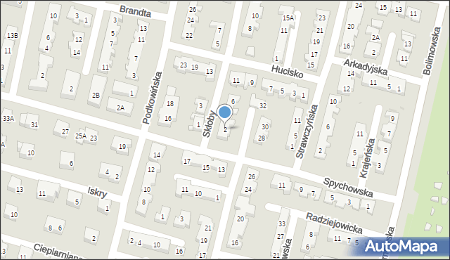 Warszawa, Skłoby, 2, mapa Warszawy