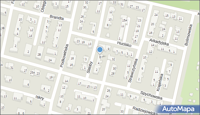 Warszawa, Skłoby, 6, mapa Warszawy