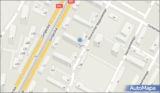 Warszawa, Skorochód-Majewskiego Walentego, 28, mapa Warszawy