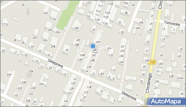 Warszawa, Sklepowa, 14E, mapa Warszawy